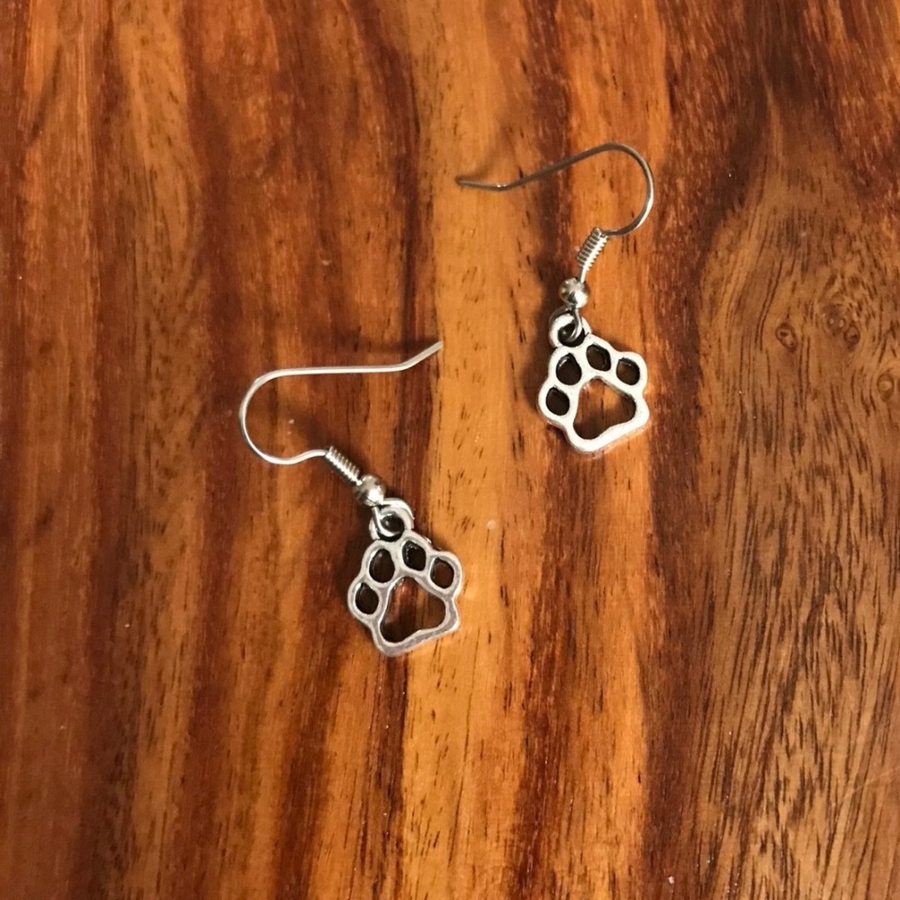 Handmade Paw Print Earrings